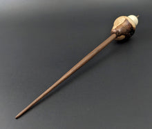 Load image into Gallery viewer, Mushroom support spindle in maple burl, holly, and walnut