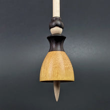 Load image into Gallery viewer, Tiny dancer spindle in osage orange, East Indian rosewood, and curly maple