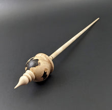 Load image into Gallery viewer, Cauldron spindle in maple burl and curly maple