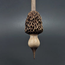 Load image into Gallery viewer, Morel mushroom support spindle in maple and walnut