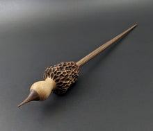 Load image into Gallery viewer, Morel mushroom support spindle in maple and walnut