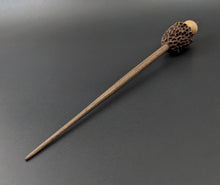 Load image into Gallery viewer, Morel mushroom support spindle in maple and walnut