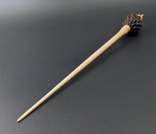 Load image into Gallery viewer, Dragon egg bead spindle in cocobolo and curly maple
