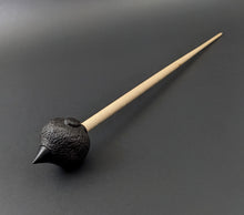 Load image into Gallery viewer, Sheep support spindle in African blackwood and curly maple