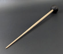 Load image into Gallery viewer, Sheep support spindle in African blackwood and curly maple