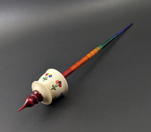 Load image into Gallery viewer, Teacup spindle in holly and hand dyed curly maple