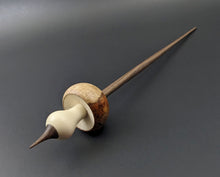 Load image into Gallery viewer, Mushroom support spindle in amboyna burl, holly, and walnut