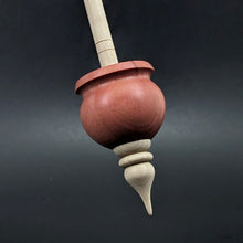 Load image into Gallery viewer, Cauldron spindle in pink ivory and curly maple