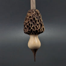 Load image into Gallery viewer, Morel mushroom support spindle in maple and walnut
