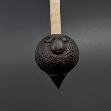 Load image into Gallery viewer, Sheep support spindle in African blackwood and curly maple