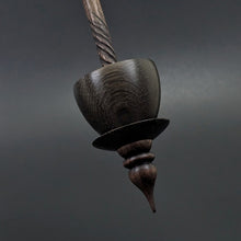 Load image into Gallery viewer, Teacup spindle in bog oak and walnut