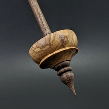 Load image into Gallery viewer, Tibetan style spindle in olivewood and walnut
