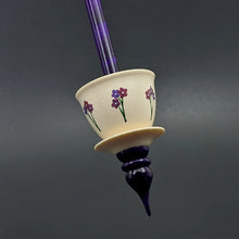 Load image into Gallery viewer, Teacup spindle in holly and hand dyed curly maple