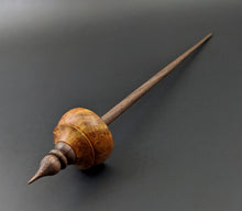 Load image into Gallery viewer, Tibetan style spindle in amboyna burl and walnut