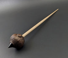 Load image into Gallery viewer, Sheep support spindle in walnut and curly maple