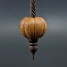 Load image into Gallery viewer, Pumpkin bead spindle in osage orange and walnut