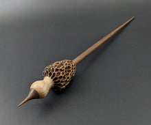 Load image into Gallery viewer, Morel mushroom support spindle in maple and walnut