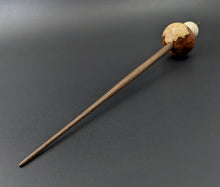 Load image into Gallery viewer, Mushroom support spindle in amboyna burl, holly, and walnut