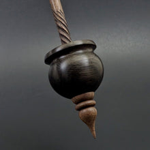 Load image into Gallery viewer, Cauldron spindle in bog oak and walnut