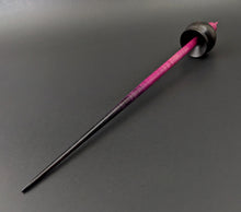 Load image into Gallery viewer, Cauldron spindle in African blackwood and hand dyed curly maple