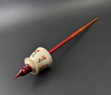 Load image into Gallery viewer, Teacup spindle in holly and hand dyed curly maple