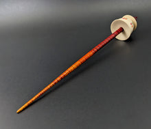 Load image into Gallery viewer, Teacup spindle in holly and hand dyed curly maple