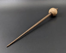 Load image into Gallery viewer, Bead spindle in maple burl and walnut with turquoise inlay