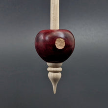 Load image into Gallery viewer, Bead spindle in hand dyed maple and curly maple