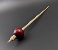 Load image into Gallery viewer, Bead spindle in hand dyed maple and curly maple