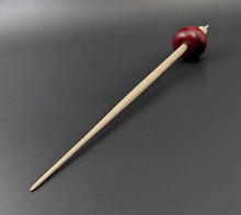Load image into Gallery viewer, Bead spindle in hand dyed maple and curly maple