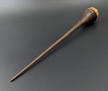 Load image into Gallery viewer, Pumpkin wee folk spindle in osage orange and walnut