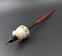 Load image into Gallery viewer, Teacup spindle in holly and hand dyed curly maple