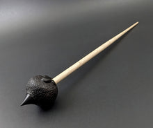 Load image into Gallery viewer, Sheep support spindle in African blackwood and curly maple