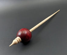 Load image into Gallery viewer, Bead spindle in hand dyed maple and curly maple