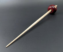 Load image into Gallery viewer, Bead spindle in hand dyed maple and curly maple