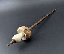 Load image into Gallery viewer, Mushroom support spindle in maple burl, holly, and walnut