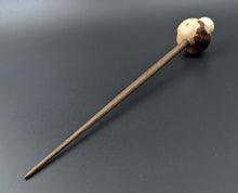Load image into Gallery viewer, Mushroom support spindle in maple burl, holly, and walnut