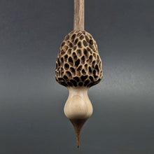 Load image into Gallery viewer, Morel mushroom support spindle in maple and walnut