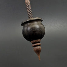 Load image into Gallery viewer, Cauldron spindle in bog oak and walnut