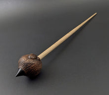 Load image into Gallery viewer, Sheep support spindle in walnut and curly maple