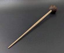 Load image into Gallery viewer, Sheep support spindle in walnut and curly maple