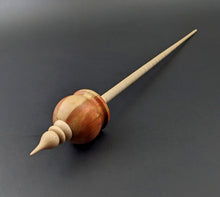 Load image into Gallery viewer, Cauldron spindle in flame box elder and curly maple