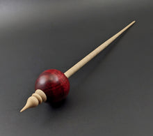 Load image into Gallery viewer, Bead spindle in hand dyed maple and curly maple