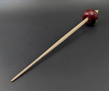 Load image into Gallery viewer, Bead spindle in hand dyed maple and curly maple
