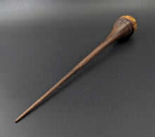 Load image into Gallery viewer, Pumpkin wee folk spindle in osage orange and walnut
