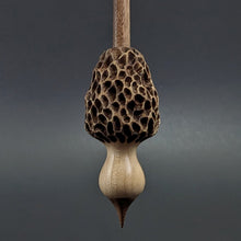 Load image into Gallery viewer, Morel mushroom support spindle in maple and walnut