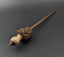 Load image into Gallery viewer, Morel mushroom support spindle in maple and walnut