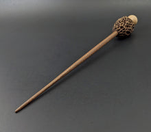 Load image into Gallery viewer, Morel mushroom support spindle in maple and walnut