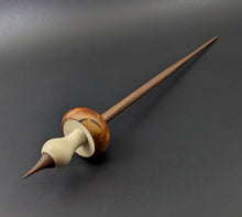 Load image into Gallery viewer, Mushroom support spindle in amboyna burl, holly, and walnut