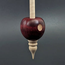 Load image into Gallery viewer, Bead spindle in hand dyed maple and curly maple